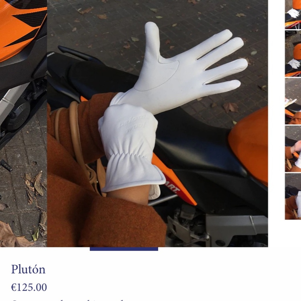Real leather gloves